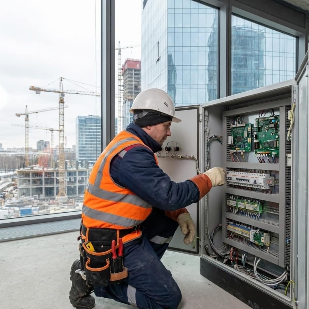 electrician jobs in Russia with 60,000 Ruble salary, accommodation and paid leave.