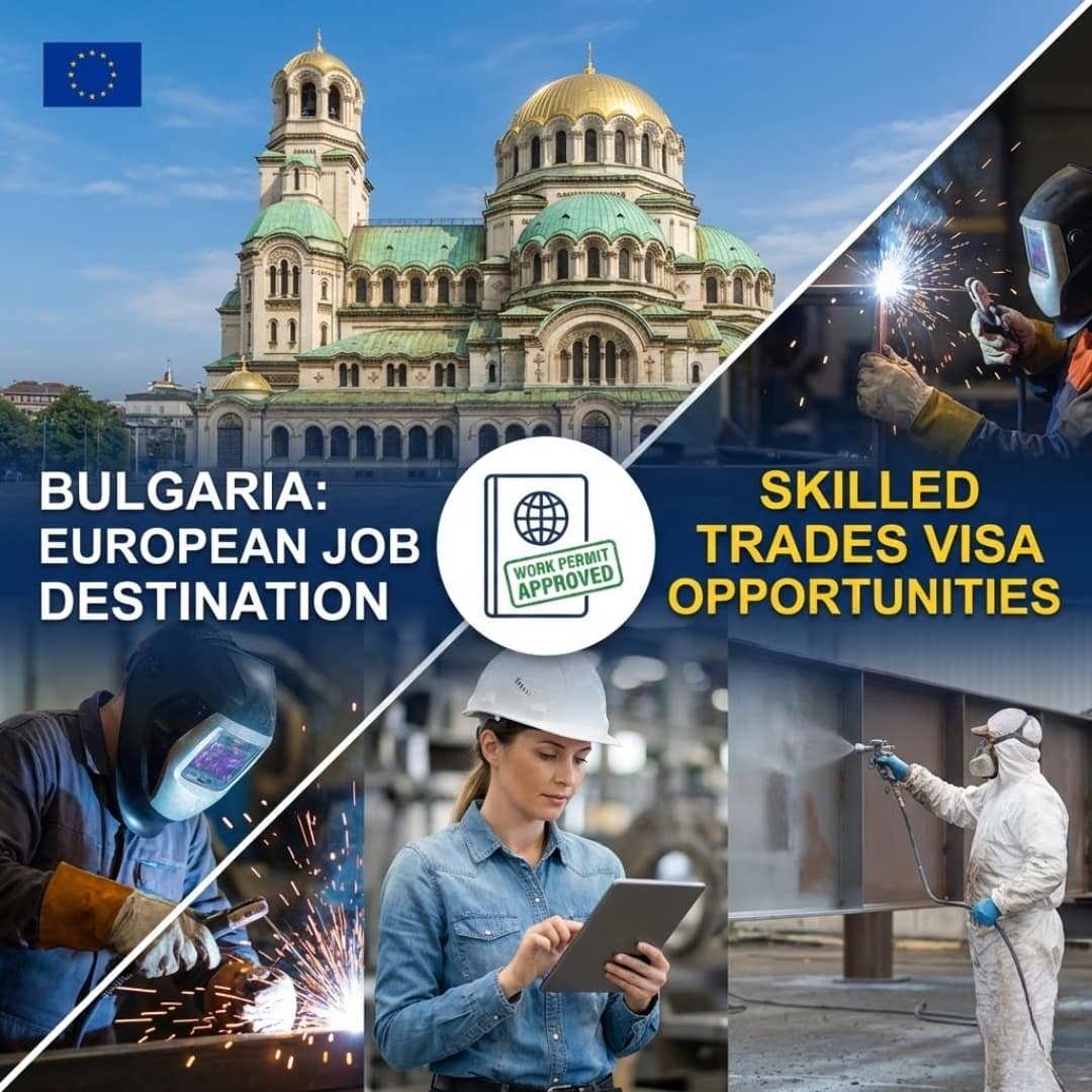 Bulgaria employment visa jobs 2025 Sky Mount hiring for welders painters engineers and assemblers.